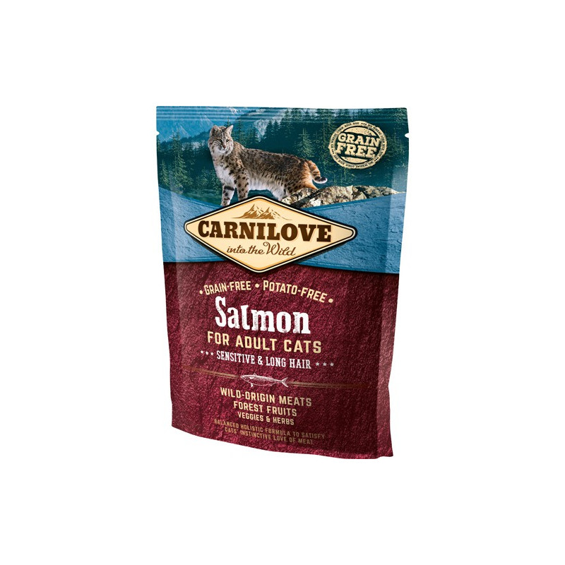 Carnilove Kat Adult Salmon – Sensitive og Long Hair 2kg