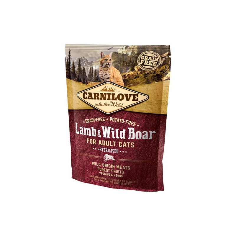 Carnilove Kat Adult Lamb og Wild Boar – Sterilised 2 kg