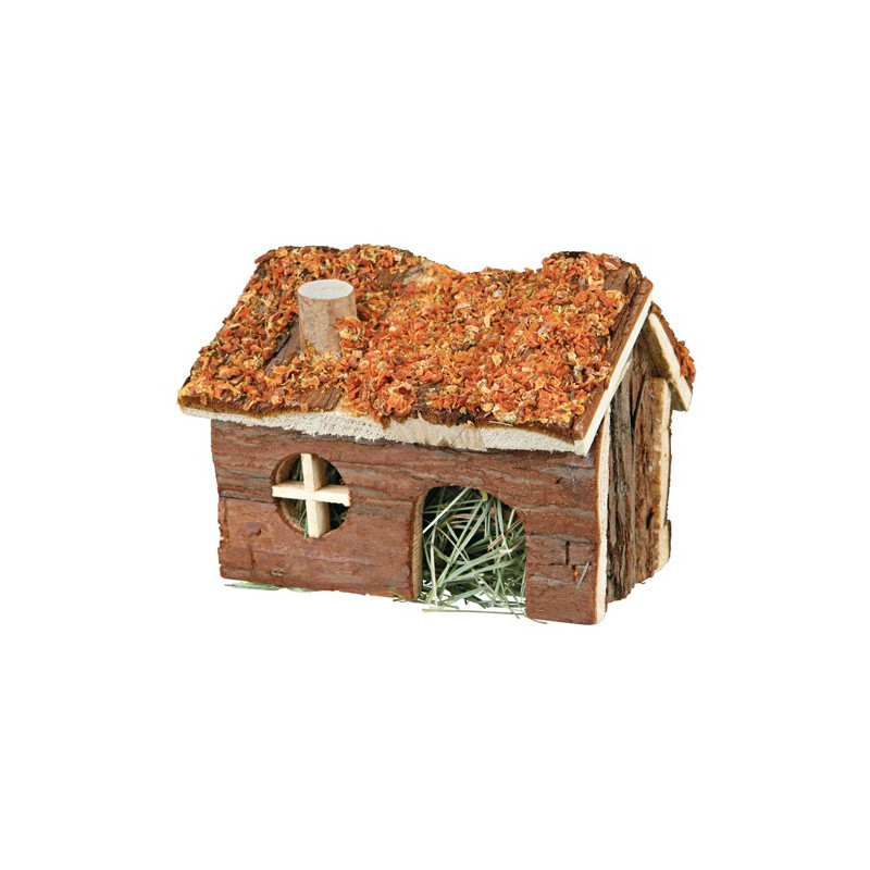 Hus med hø og gulerod på taget 15 × 11 × 12 cm
