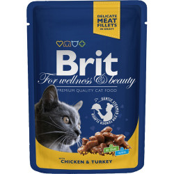 Brit Premium Cat Pouches med kylling & Kalkun 100g
