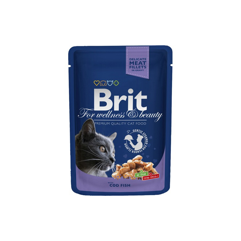 Brit Premium Cat Pouches med Torsk 100g
