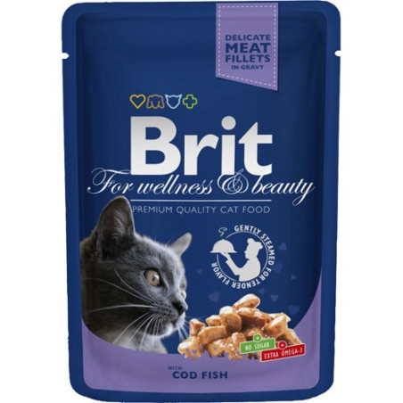 Brit Premium Cat Pouches med Torsk 100g