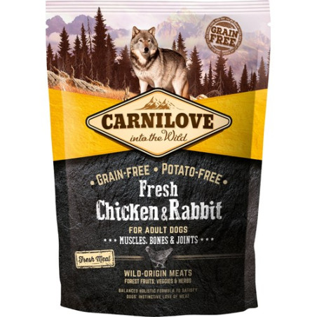 gratis vareprøve - Carnilove Fresh Chicken & Rabbit - Adult Dogs 100g
