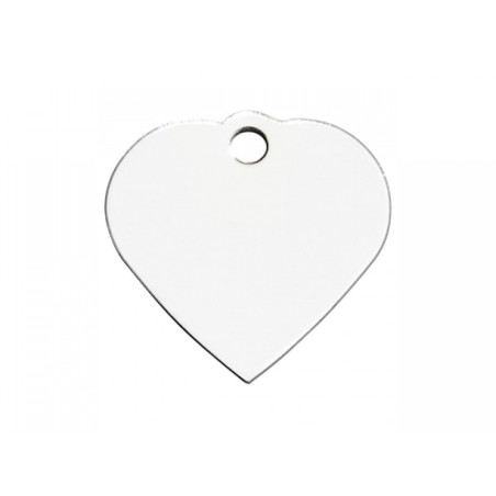 Hundetegn hjerte prestige, sølv stor 