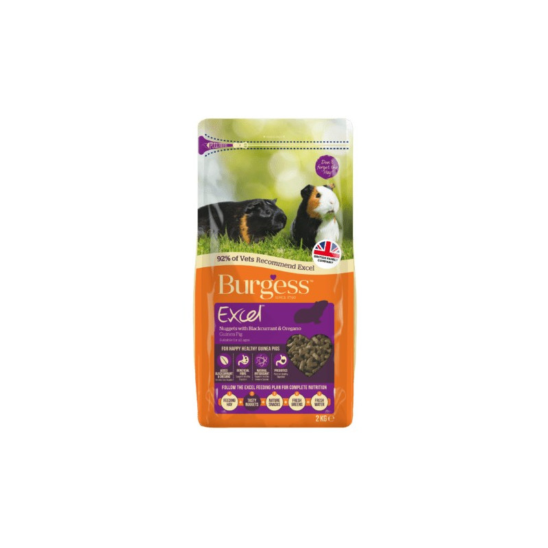 Burgess Excel Guinea Pig Nuggets with Blackcurrant & Oregano 2 kg