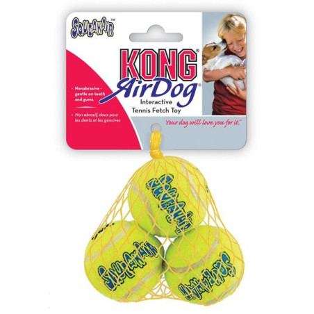 KONG AirDog Squeaker Tennisbolde Small i Net